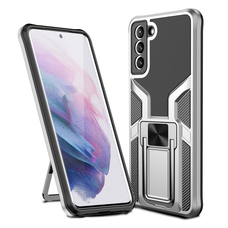 کاور آیرون من مدل King Stand مناسب برای گوشی موبایل سامسونگ GALAXY S22 به همراه قلم لمسی