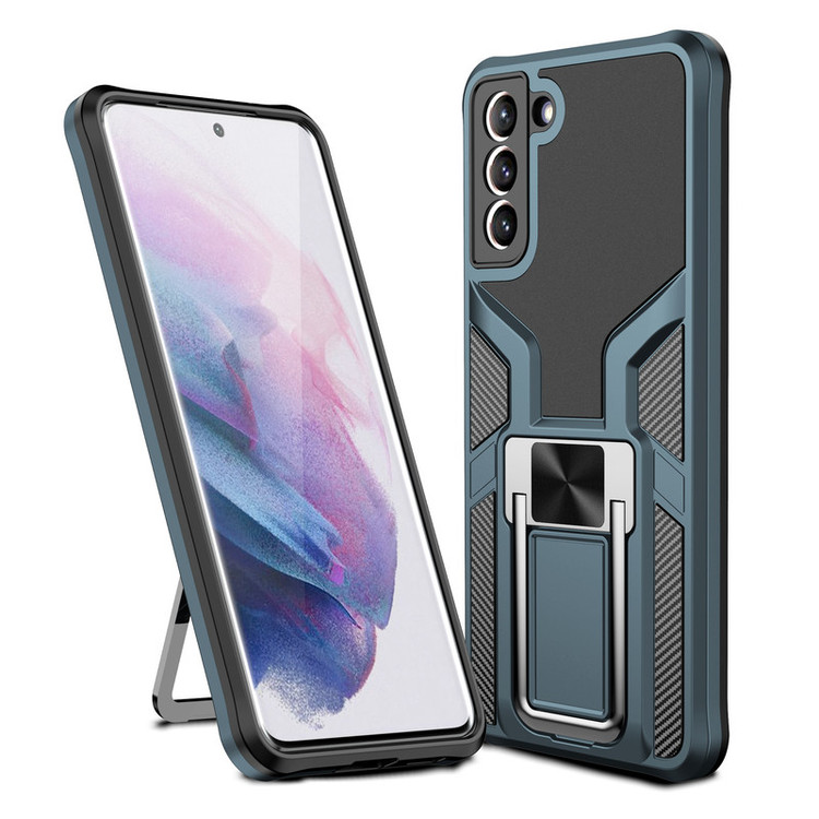 کاور آیرون من مدل King Stand مناسب برای گوشی موبایل سامسونگ GALAXY S22 به همراه قلم لمسی