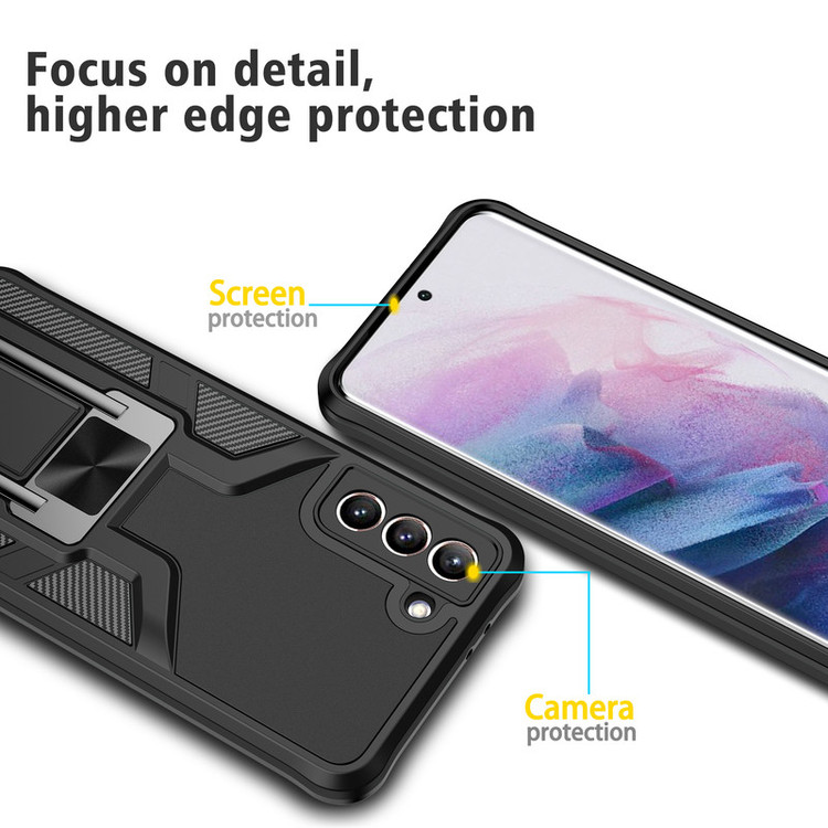 کاور آیرون من مدل King Stand مناسب برای گوشی موبایل سامسونگ GALAXY S22 به همراه قلم لمسی