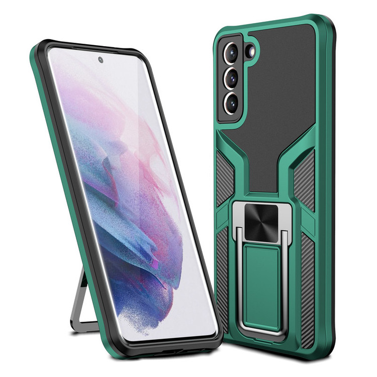 کاور آیرون من مدل King Stand مناسب برای گوشی موبایل سامسونگ GALAXY S22 به همراه قلم لمسی