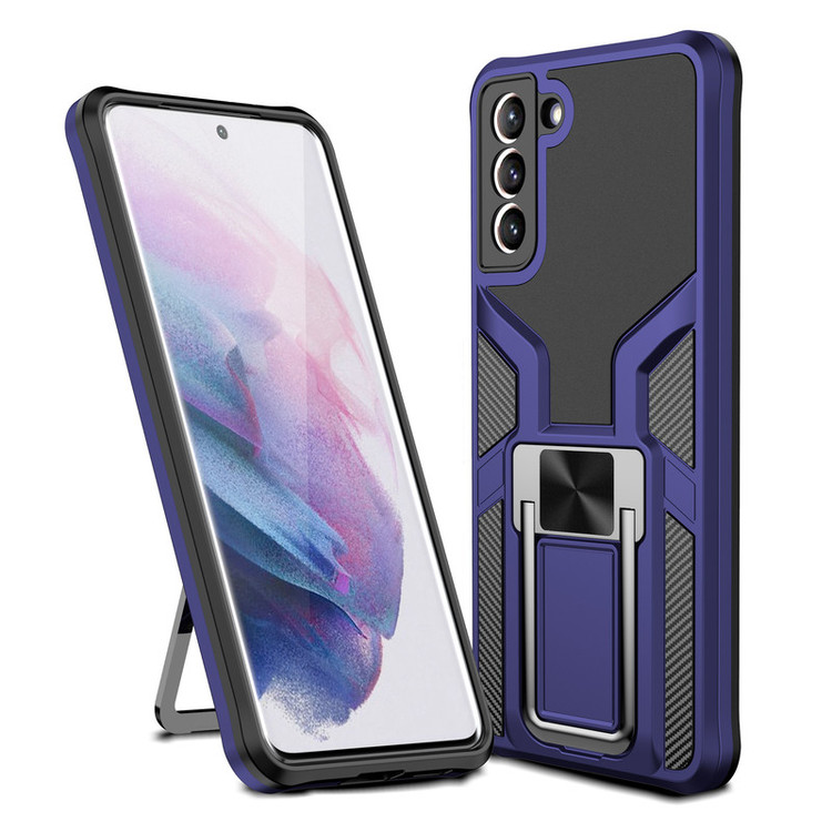 کاور آیرون من مدل King Stand مناسب برای گوشی موبایل سامسونگ GALAXY S22 به همراه قلم لمسی