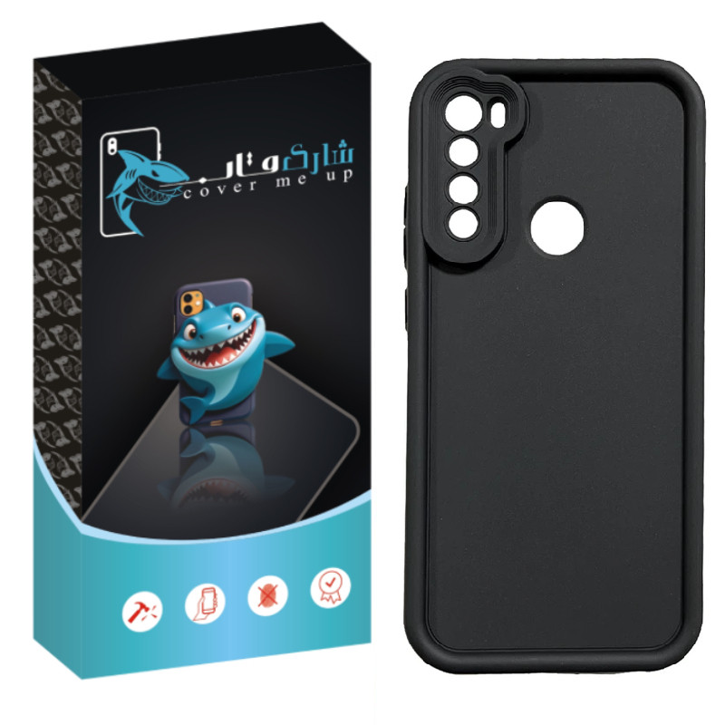 کاور شارک قاب مدل سیلیکونی سولید مناسب برای گوشی موبایل شیائومی Redmi Note 8