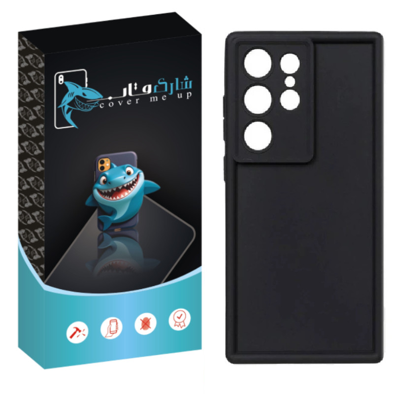 کاور شارک قاب مدل سیلیکونی سولید مناسب برای گوشی موبایل سامسونگ Galaxy S23 Ultra