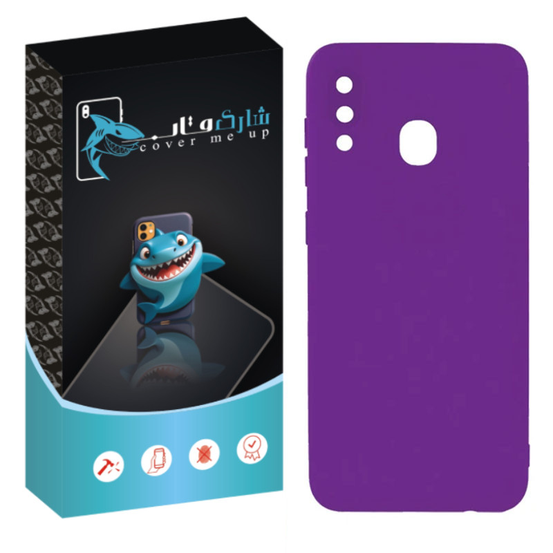 کاور شارک قاب مدل سیلیکونی مناسب برای گوشی موبایل سامسونگ Galaxy A20