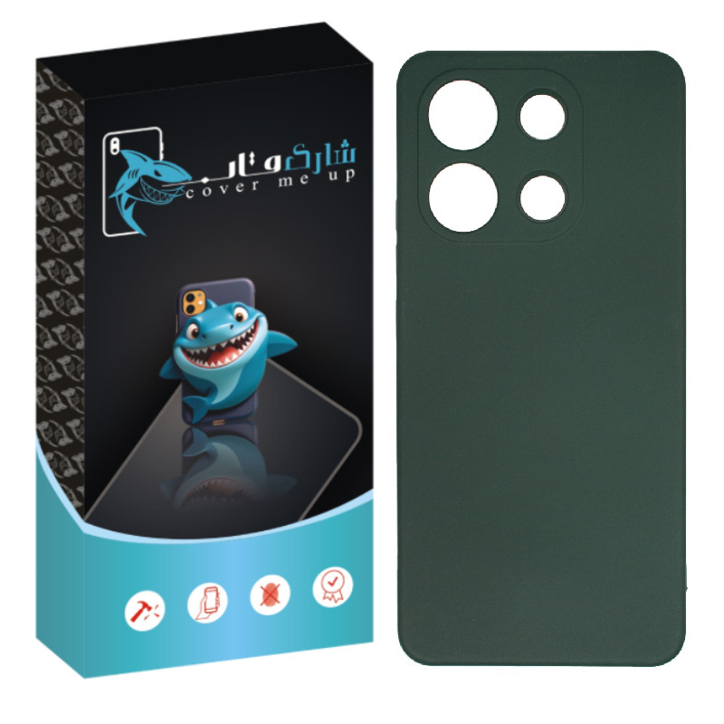 کاور شارک قاب مدل سیلیکونی مناسب برای گوشی موبایل شیائومی Note 13 Pro 4G / Poco M6 Pro 4G