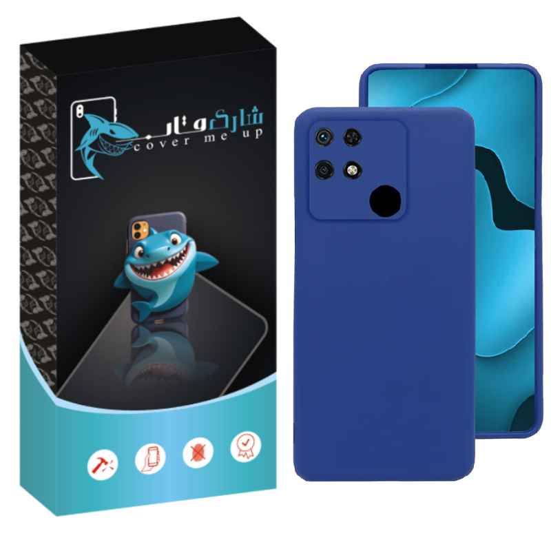 کاور شارک قاب مدل سیلیکونی مناسب برای گوشی موبایل شیائومی Redmi 10C / Poco C40