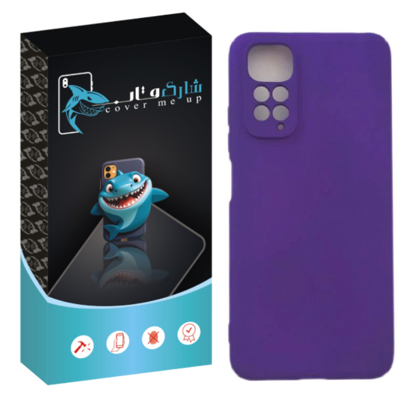 کاور شارک قاب مدل سیلیکونی مناسب برای گوشی موبایل شیائومی Redmi Note 11 4G / Note 11S