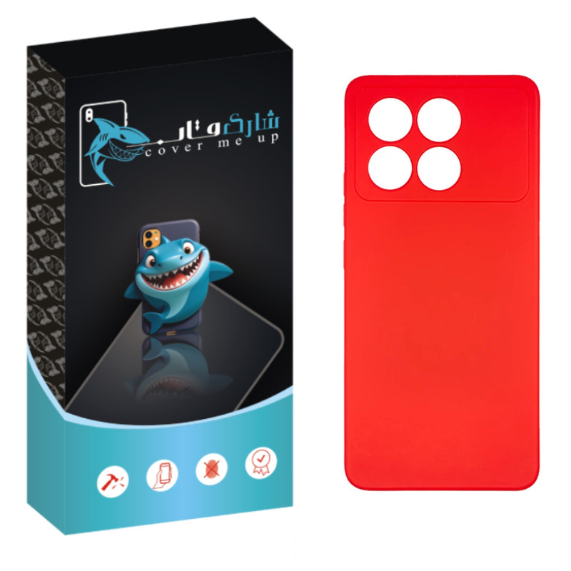 کاور شارک قاب مدل سیلیکونی مناسب برای گوشی موبایل شیائومی Poco X6 Pro