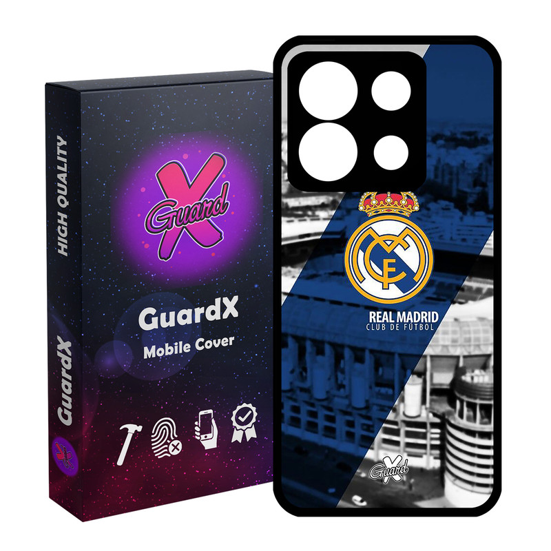 کاور گارد ایکس طرح Real Madrid مدل Glass10054 مناسب برای گوشی موبایل شیائومی Redmi Note 13 5G