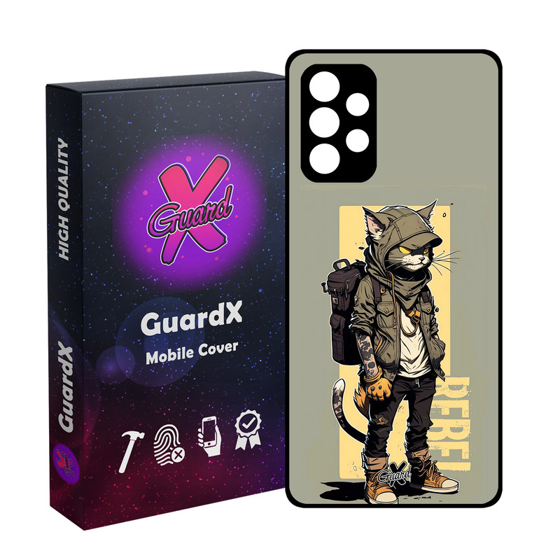 کاور گارد ایکس طرح گربه مدل Glass10612 مناسب برای گوشی موبایل سامسونگ Galaxy A53