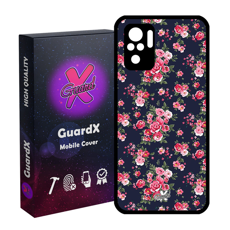 کاور گارد ایکس طرح Flower مدل Glass10130 مناسب برای گوشی موبایل شیائومی Redmi Note 10 4G / Note 10S