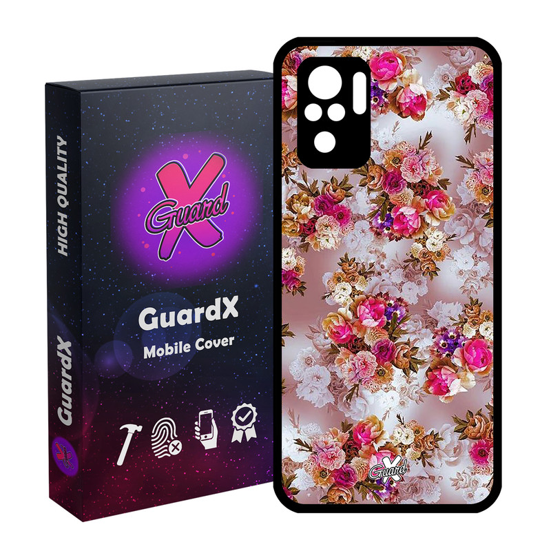 کاور گارد ایکس طرح گل مدل Glass10333 مناسب برای گوشی موبایل شیائومی Redmi Note 10 4G / Note 10S