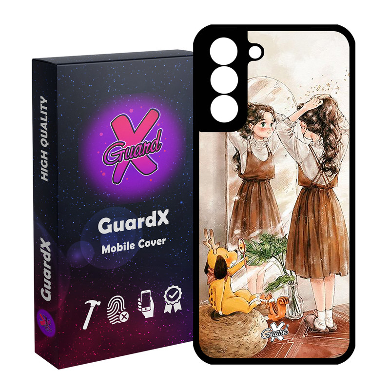 کاور گارد ایکس طرح Girl مدل Glass10306 مناسب برای گوشی موبایل سامسونگ Galaxy S21