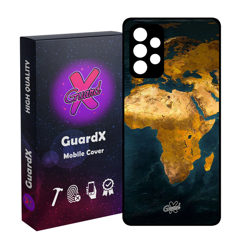کاور گارد ایکس طرح Map مدل Glass10291 مناسب برای گوشی موبایل سامسونگ Galaxy A72