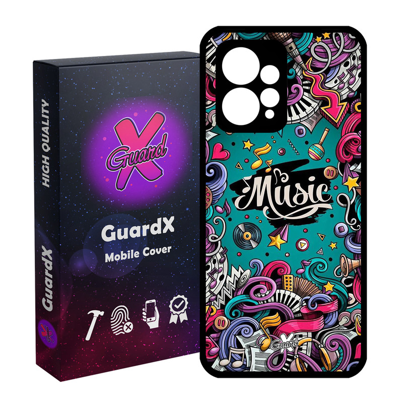 کاور گارد ایکس طرح Music مدل Glass10025 مناسب برای گوشی موبایل شیائومی Redmi Note 12 4G