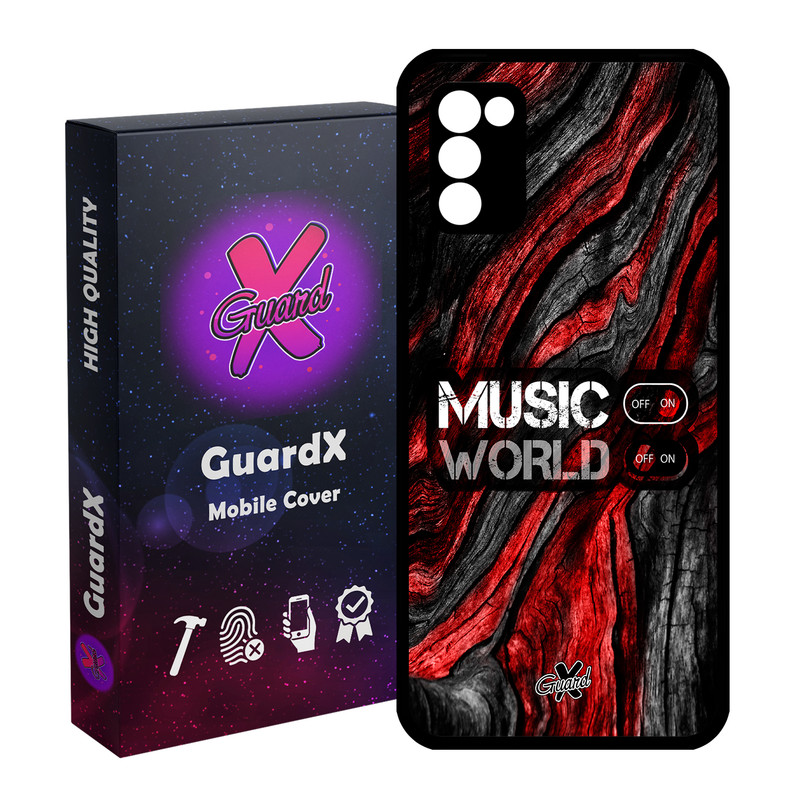 کاور گارد ایکس طرح Music مدل Glass10160 مناسب برای گوشی موبایل سامسونگ Galaxy A02s / M02s
