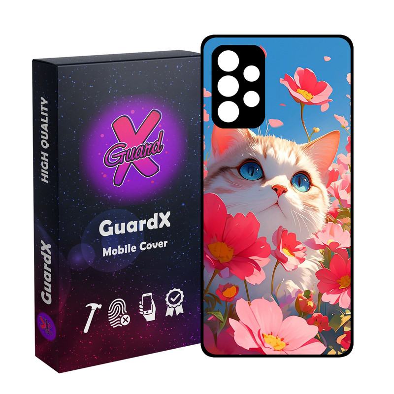 کاور گارد ایکس طرح گربه مدل  Glass10742 مناسب برای گوشی موبایل سامسونگ Galaxy A53