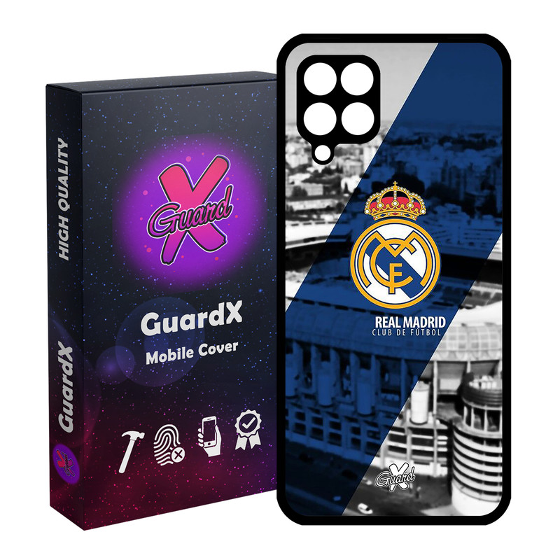 کاور گارد ایکس طرح Real Madrid مدل Glass10054 مناسب برای گوشی موبایل سامسونگ Galaxy A22 4G