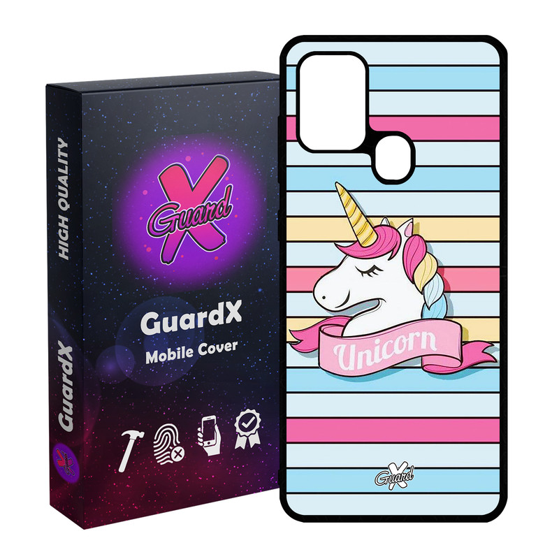 کاور گارد ایکس طرح Unicorn مدل Glass10018 مناسب برای گوشی موبایل سامسونگ Galaxy A21s
