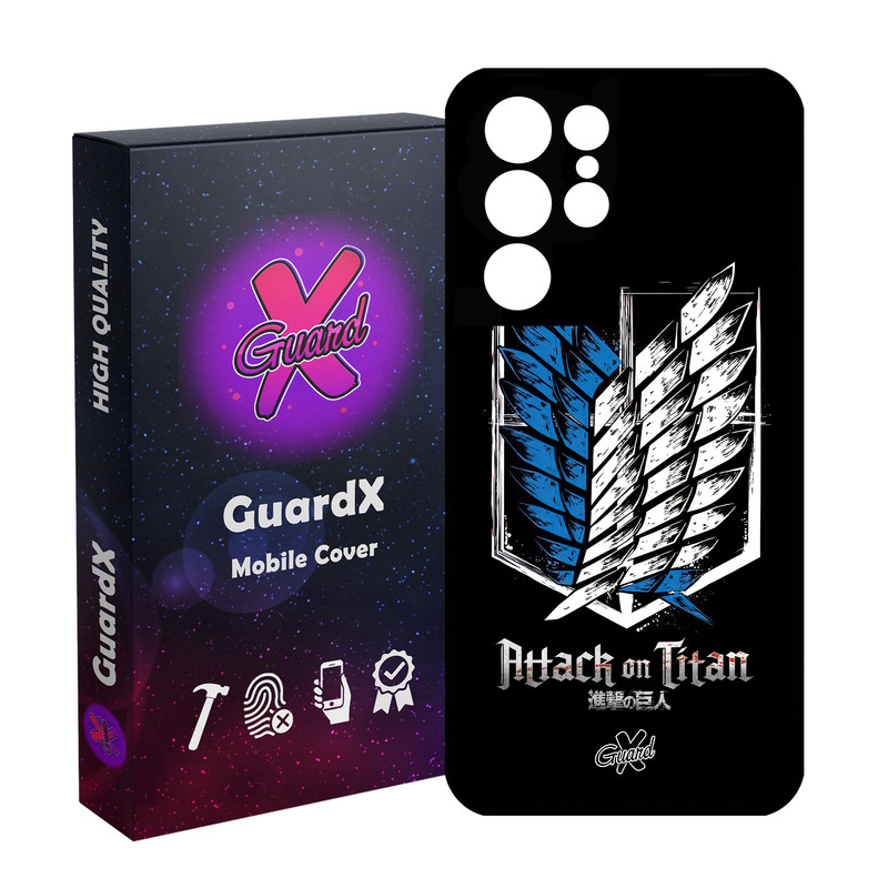 کاور گارد ایکس طرح Attack on Titan Anime مدل Glass10448 مناسب برای گوشی موبایل سامسونگ Galaxy S21 Ultra
