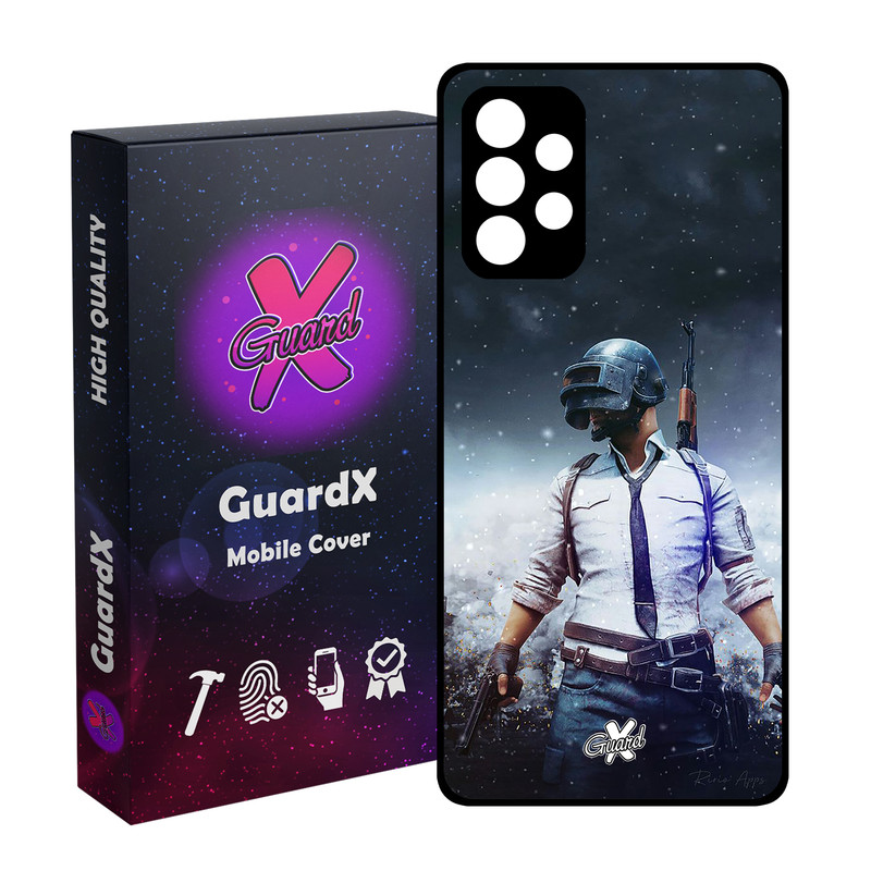 کاور گارد ایکس طرح Pubg مدل Glass10039 مناسب برای گوشی موبایل سامسونگ Galaxy A72