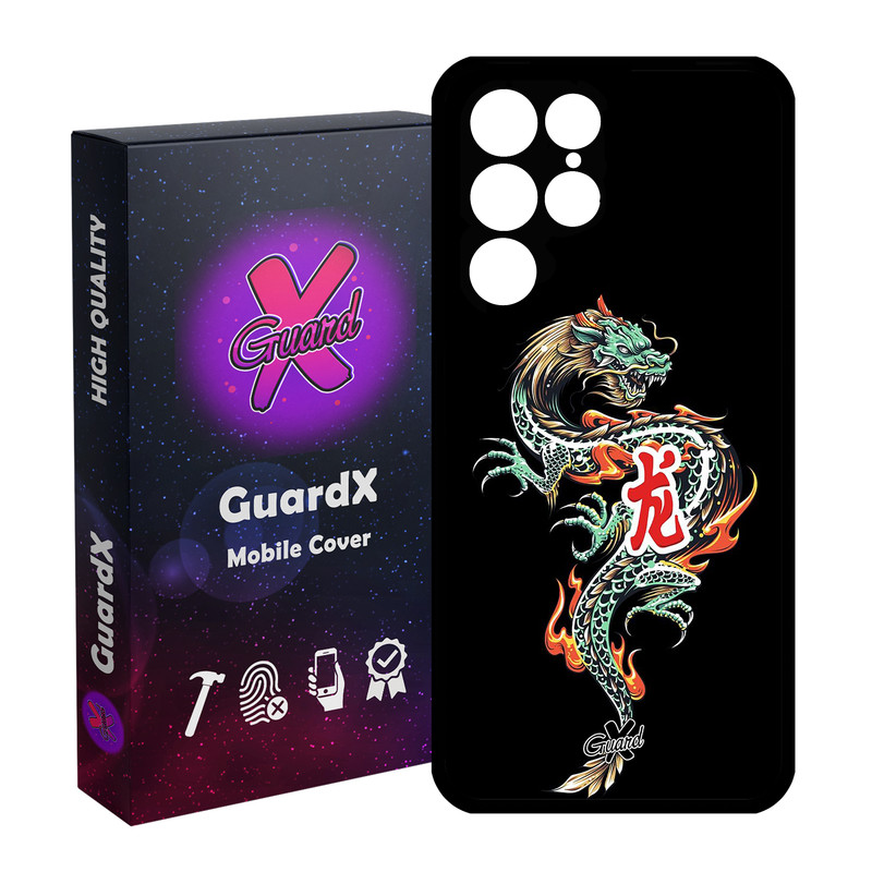 کاور گارد ایکس طرح Dragon مدل Glass10296 مناسب برای گوشی موبایل سامسونگ Galaxy S22 Ultra