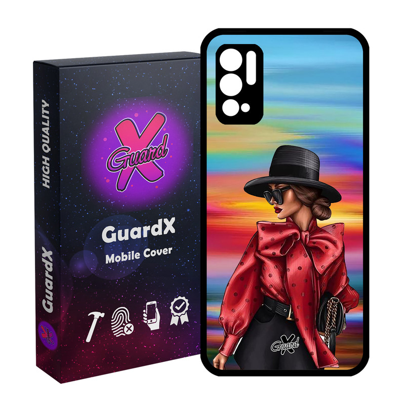 کاور گارد ایکس طرح Girl مدل Glass10086 مناسب برای گوشی موبایل شیائومی Redmi Note 10 5G / Poco M3 Pro