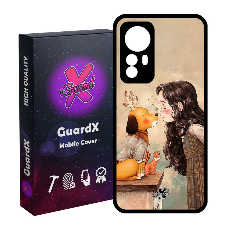 کاور گارد ایکس طرح Girl مدل Glass10323 مناسب برای گوشی موبایل شیائومی Redmi Note 12S