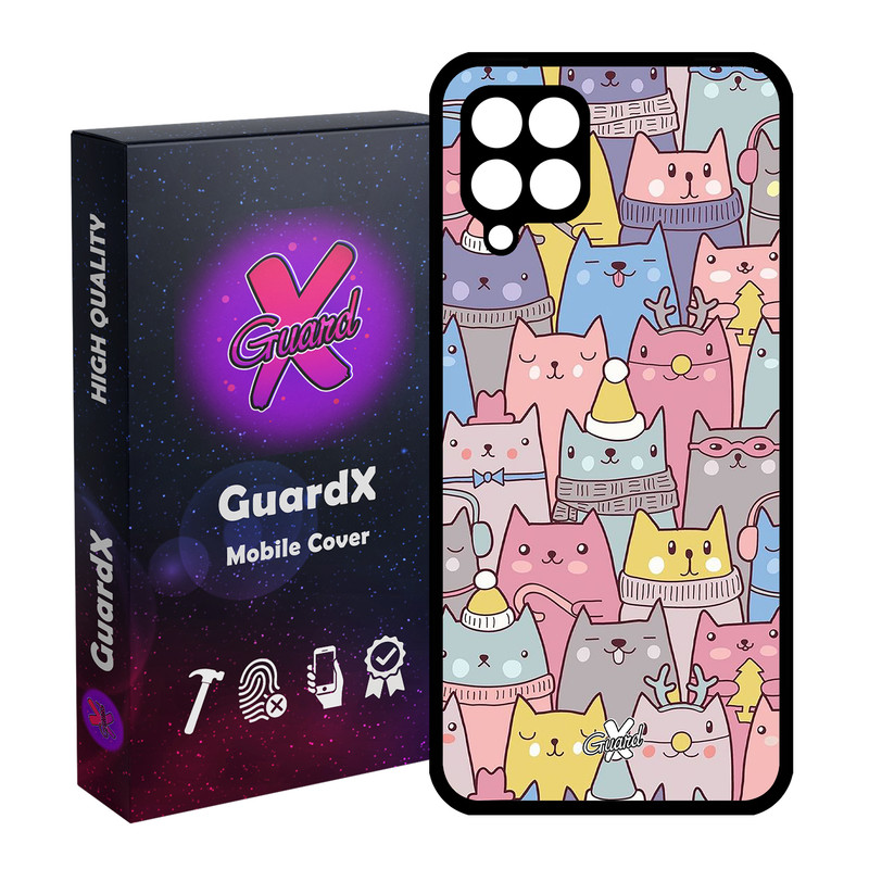 کاور گارد ایکس طرح Cat مدل Glass10074 مناسب برای گوشی موبایل سامسونگ Galaxy A22 4G