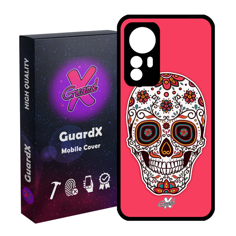 کاور گارد ایکس طرح Skull مدل Glass10116 مناسب برای گوشی موبایل شیائومی Redmi Note 12S