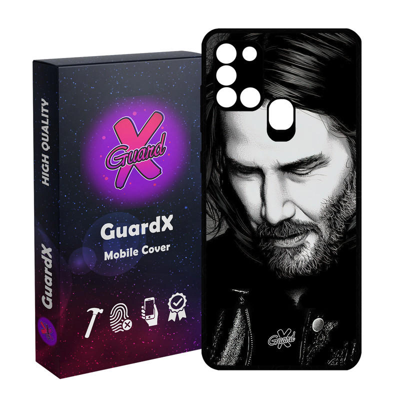 کاور گارد ایکس طرح جان ویک مدل Glass10498 مناسب برای گوشی موبایل سامسونگ Galaxy A21s