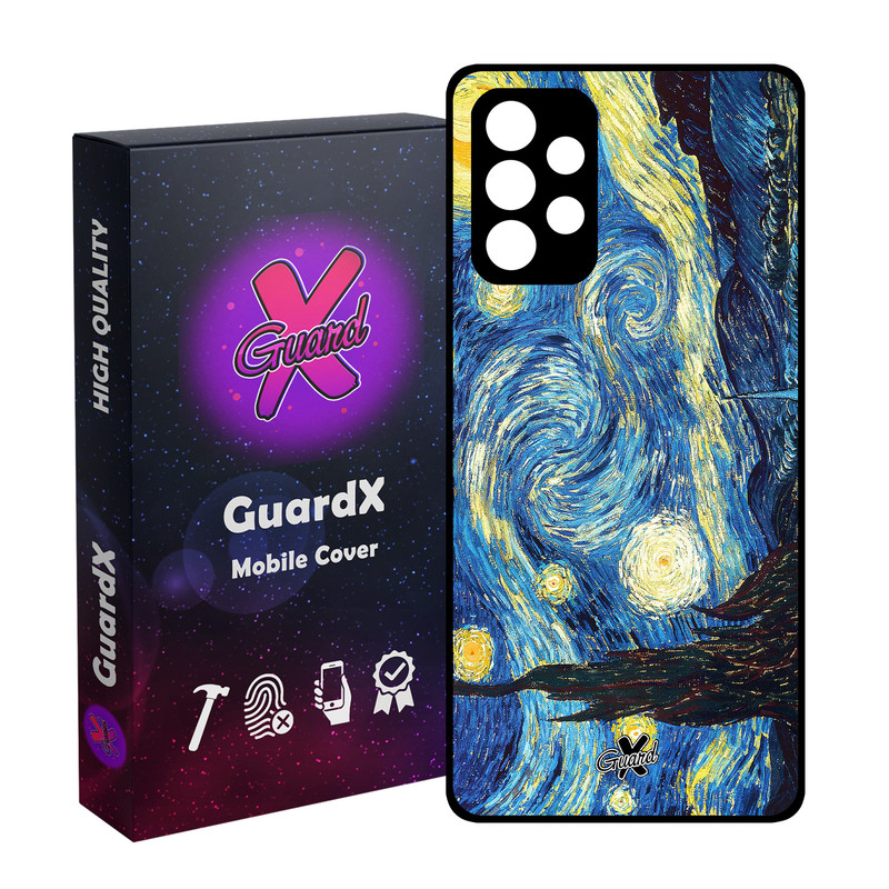 کاور گارد ایکس طرح Starry Night مدل Glass10110 مناسب برای گوشی موبایل سامسونگ Galaxy A72