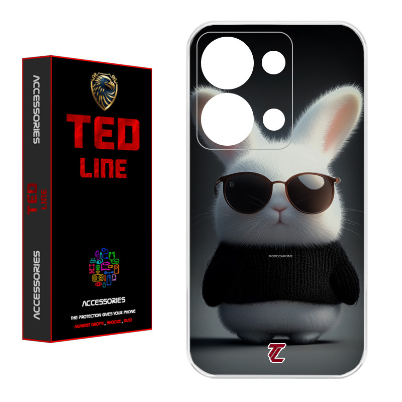 کاور تد لاین طرح خرگوش کد 1106 مناسب برای گوشی موبایل شیائومی Redmi Note 13 Pro 4G / Poco M6 Pro