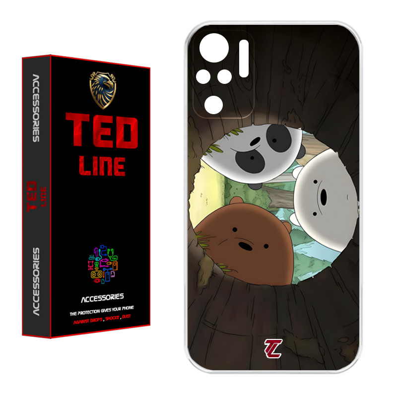 کاور تد لاین طرح خرسی کد 1101 مناسب برای گوشی موبایل شیائومی Redmi Note 10 4G / Note 10S / Poco M5S