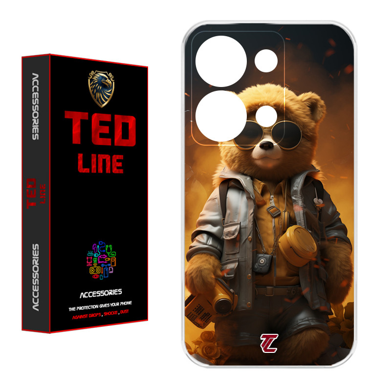 کاور تد لاین طرح خرس جنگی کد 1103 مناسب برای گوشی موبایل شیائومی Redmi Note 13 Pro 4G / Poco M6 Pro