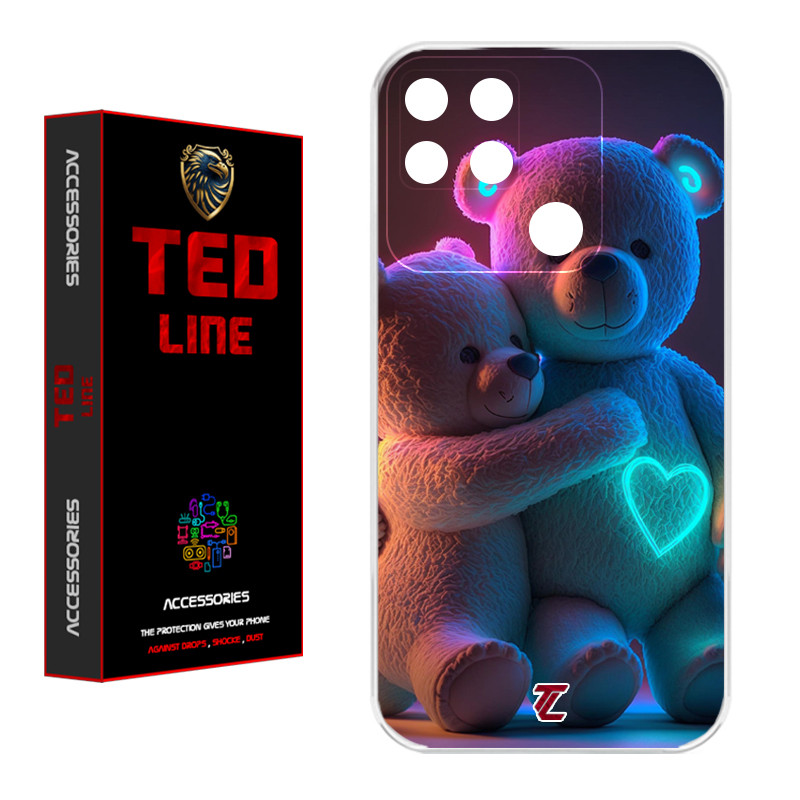 کاور تد لاین طرح خرس عاشق کد 1112 مناسب برای گوشی موبایل شیائومی Redmi 10A / 9C