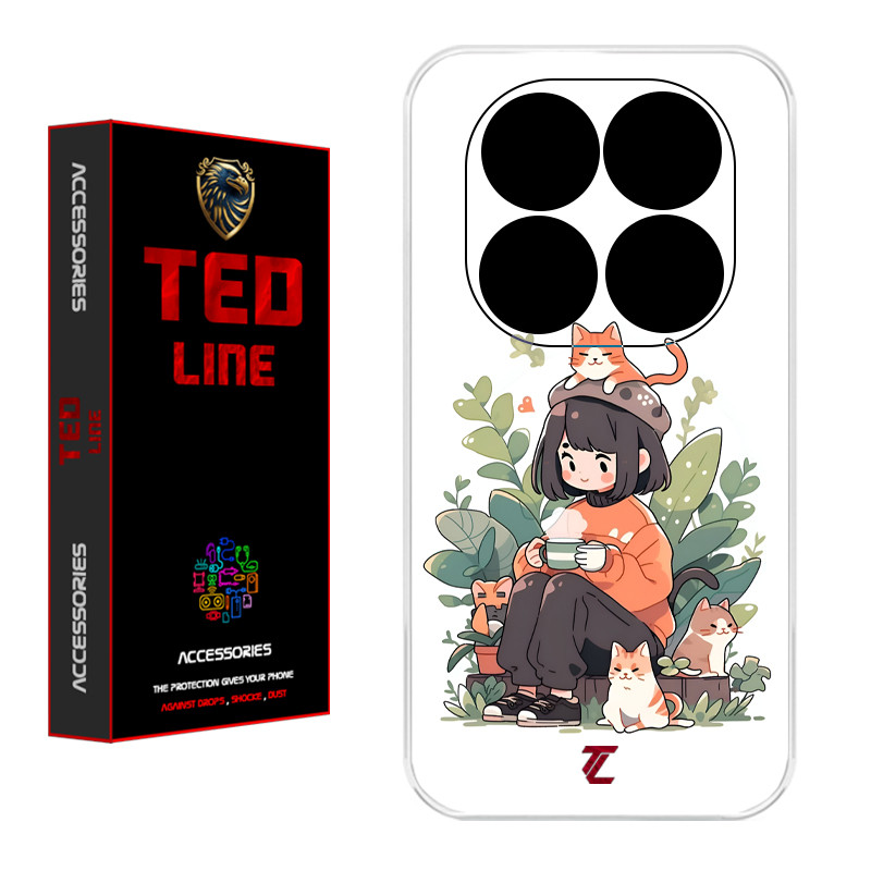 کاور تدلاین طرح گربه کد 1181 مناسب برای گوشی موبایل شیائومی Poco X7 / Redmi Note 14 Pro 4G