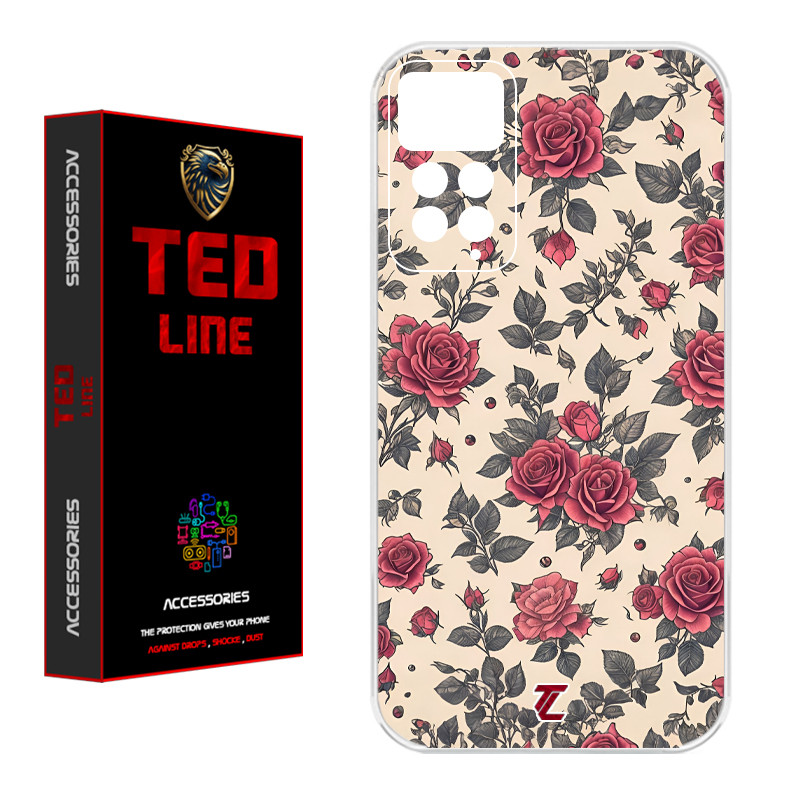 کاور تدلاین طرح گل رز کد 1223 مناسب برای گوشی موبایل شیائومی Redmi Note 11 Pro 4G / Note 12 Pro 4G