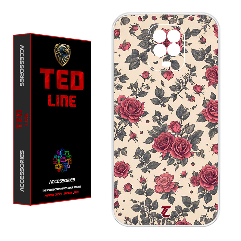 کاور تدلاین طرح گل رز کد 1223 مناسب برای گوشی موبایل شیائومی Redmi Note 9S / Note 9 Pro