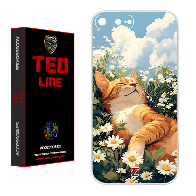 کاور تدلاین طرح گربه نارنجی کد 1140 مناسب برای گوشی موبایل اپل Iphone 7 Plus / 8 Plus