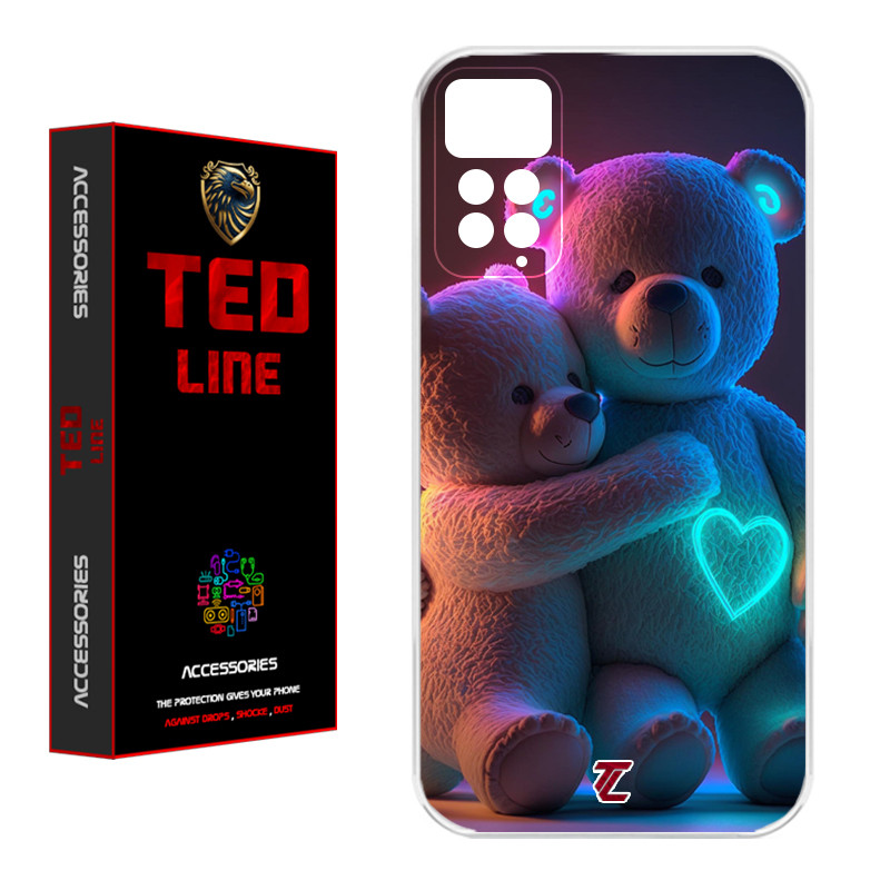 کاور تد لاین طرح خرس عاشق کد 1112 مناسب برای گوشی موبایل شیائومی Redmi Note 11 Pro 4G / Note 12 Pro 4G