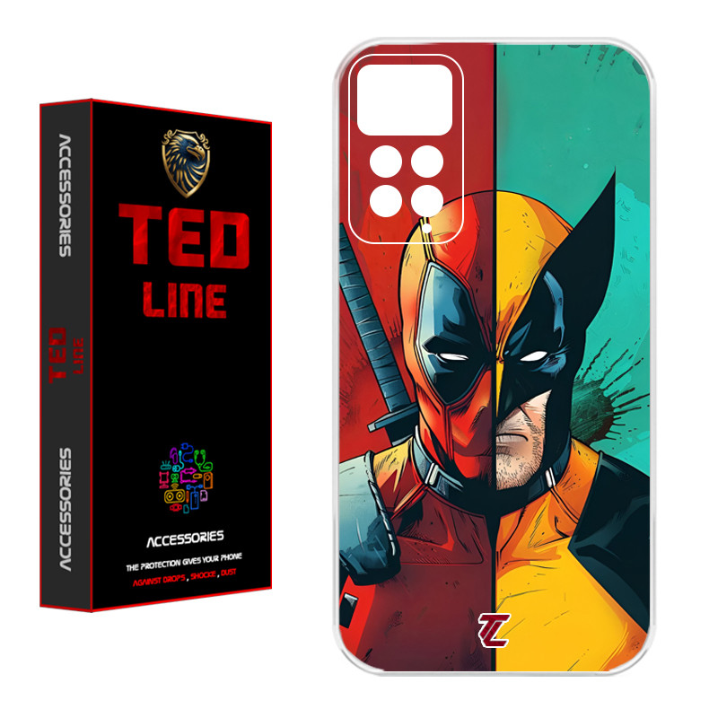 کاور تد لاین طرح ددپول و ولورین کد 1134 مناسب برای گوشی موبایل شیائومی Redmi Note 11 Pro 4G / Note 12 Pro 4G