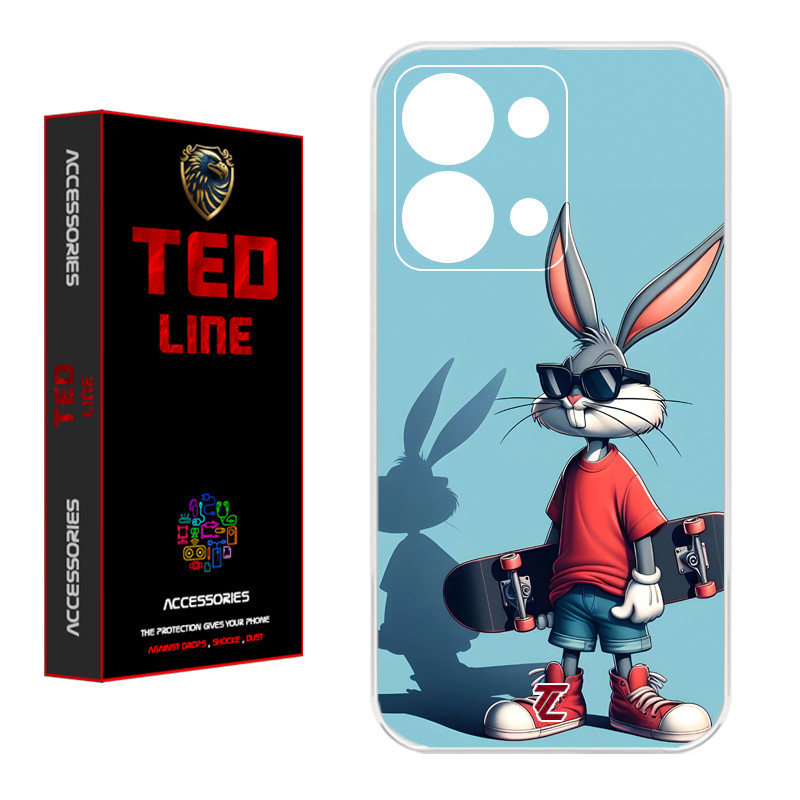 کاور تد لاین طرح خرگوش کد 1107 مناسب برای گوشی موبایل شیائومی Redmi Note 13 4G