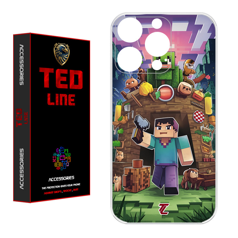 کاور تدلاین طرح ماینکرفت کد 1193 مناسب برای گوشی موبایل اپل Iphone 16 Pro Max