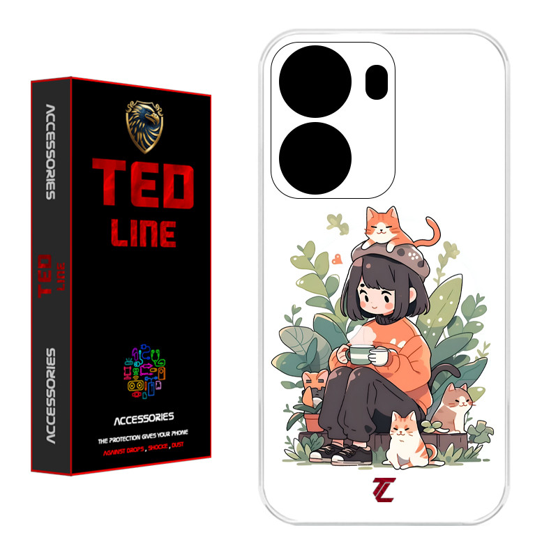 کاور تدلاین طرح گربه کد 1181 مناسب برای گوشی موبایل شیائومی Redmi A5