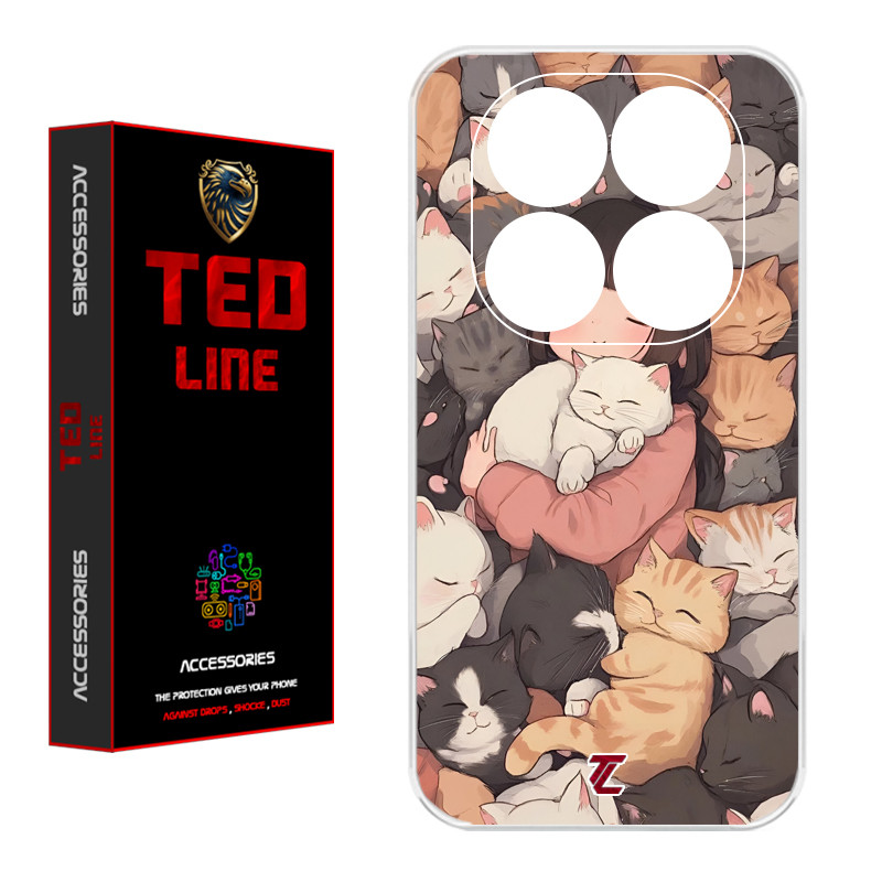 کاور تدلاین طرح گربه کد 1171 مناسب برای گوشی موبایل شیائومی Redmi Note 14 Pro Plus 5G