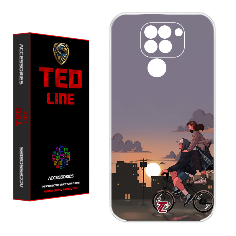 کاور تدلاین طرح عاشقانه کد 1215 مناسب برای گوشی موبایل شیائومی Redmi Note 9