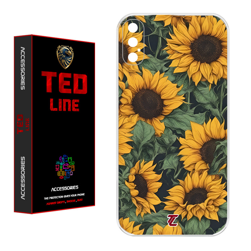 کاور تدلاین طرح گل آفتاب گردان کد 1145 مناسب برای گوشی موبایل اپل Iphone X / XS
