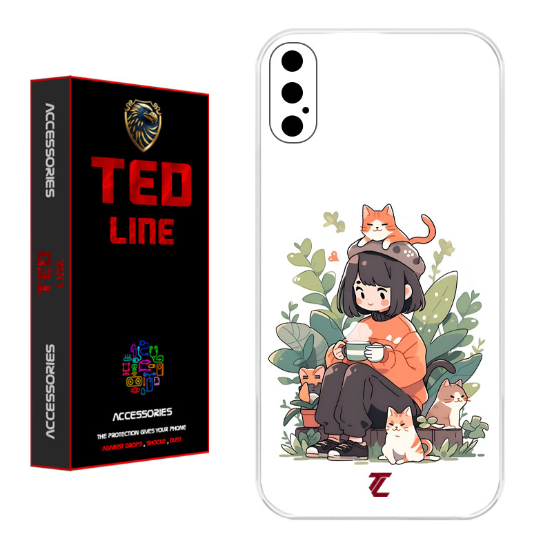 کاور تدلاین طرح گربه کد 1181 مناسب برای گوشی موبایل اپل Iphone X / XS