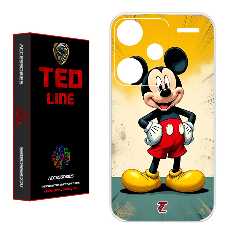 کاور تدلاین طرح میکی موس کد 1144 مناسب برای گوشی موبایل شیائومی Redmi Note 13 Pro Plus